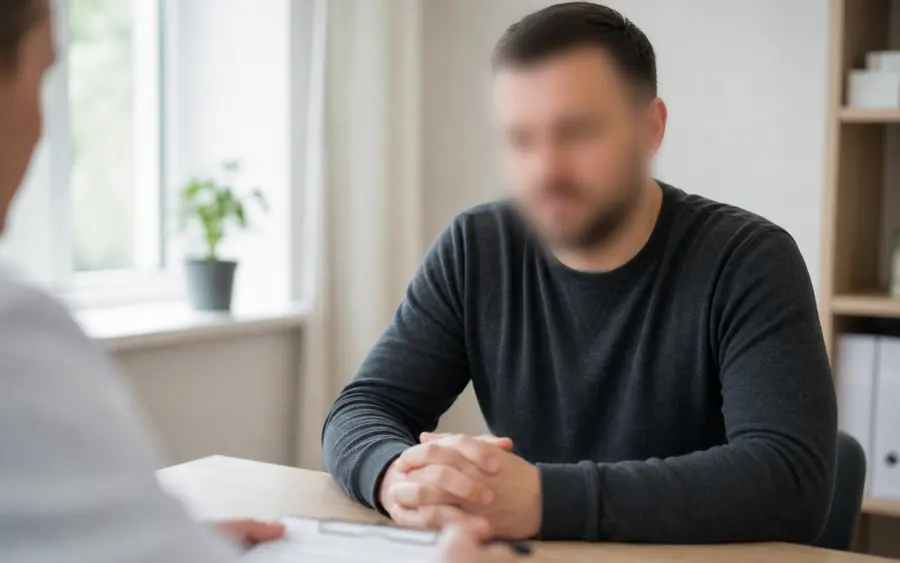 Пациент после длительного употребления
